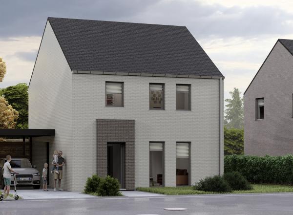 Une villa de 149 m² à construire sur un terrain plat de 831 m². Avec un grenier et le pack energy (PAC & sol) à 8 km de Gerpinnes.