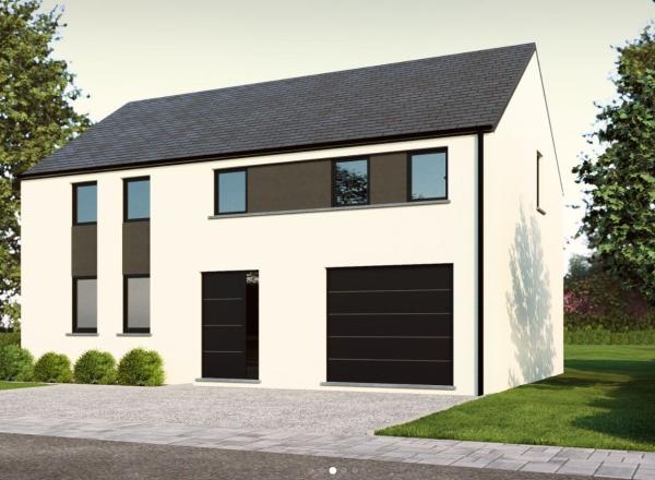 Une villa de 157,50 m² à construire sur un terrain plat de 1.142 m². -> Idéalement située à 3 km des autoroutes. 